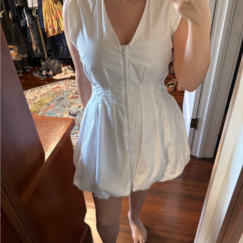 Steve Madden White V-Neck Dress